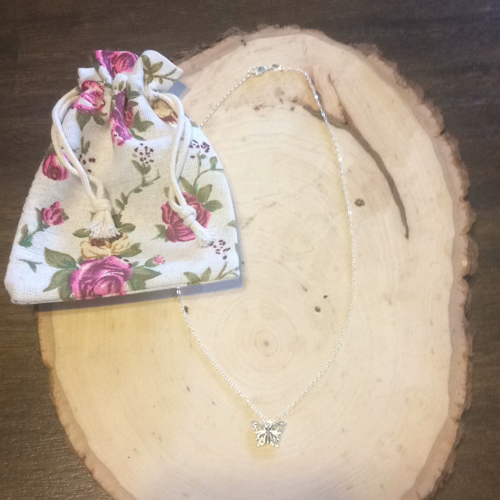 🦋 Dainty Silver Butterfly Necklace